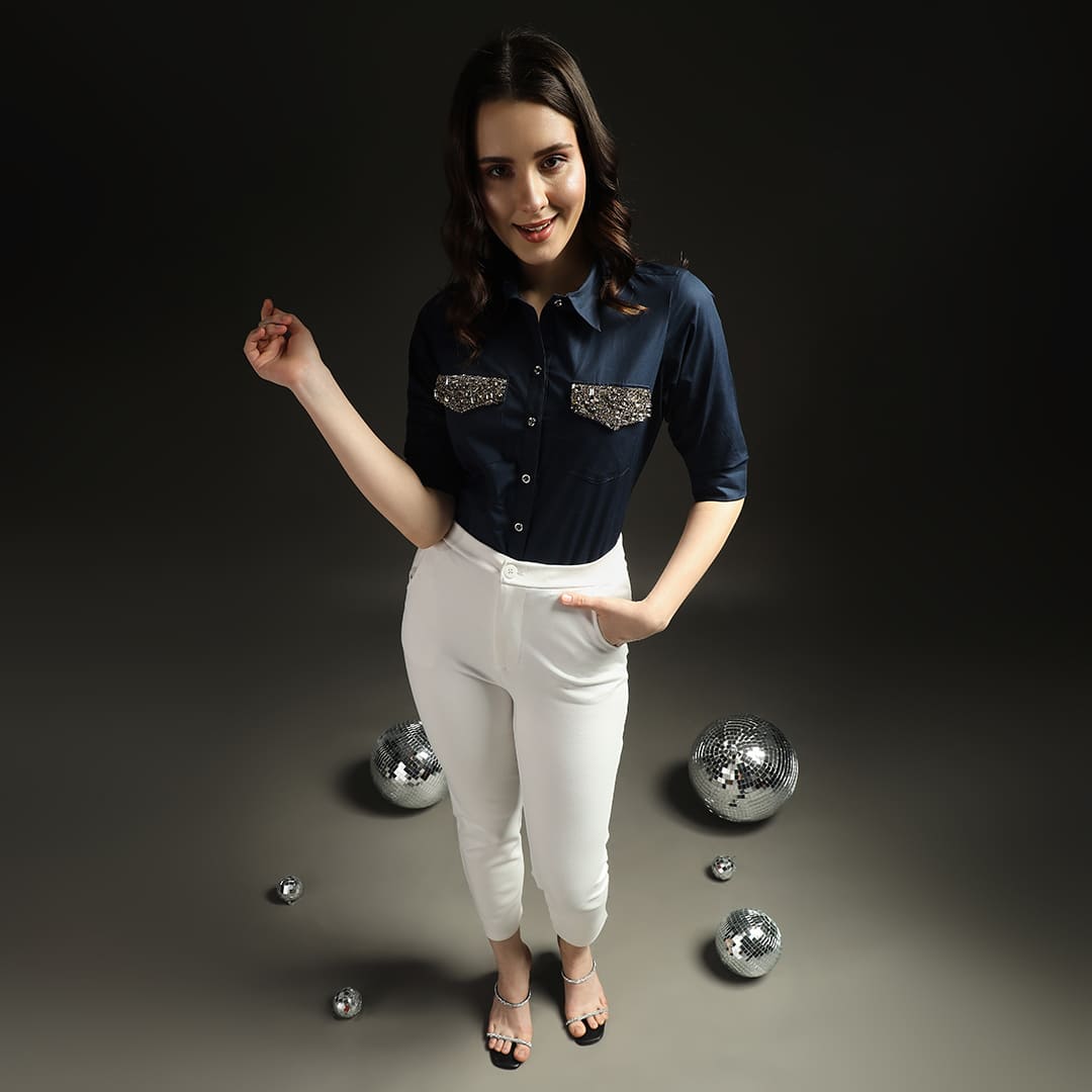 Starlight Pocket Shirt Navy Blue